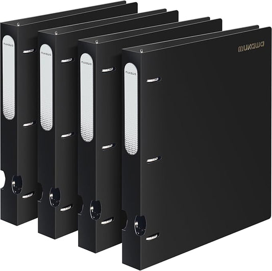 MUKAWA 1 Inch 3 Ring Binder, D-Ring Binder Holds 250 Sheets, PP Cover by Unknown