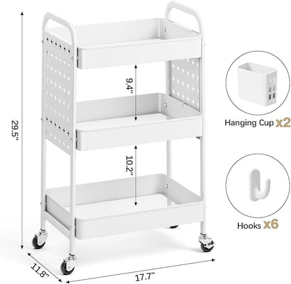 KINGRACK 3 Tier Rolling Cart - Image 2