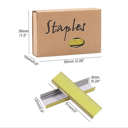 NatSumeBasics 6000 Pure Gold Staples Yellow Colored Staples - Image 6