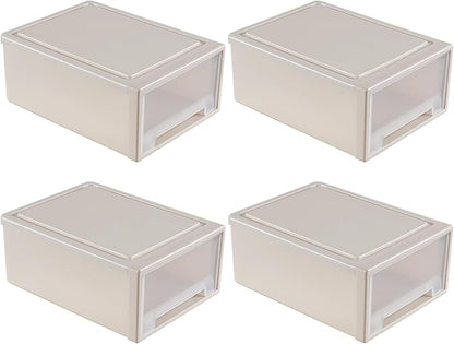 Buyitt 4-Pack 19 Quart Stacking Drawer, Stackable Modular Plastic Drawers - Image 7