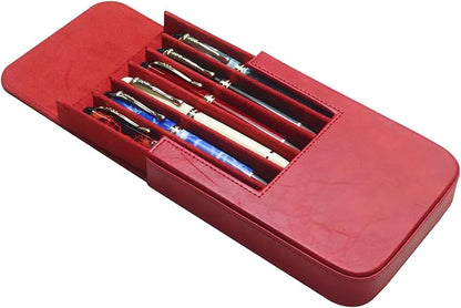MIVLXLX Leather 6 Fountain Pen/Pencil Tray Case, Magnetic Closure - Image 7