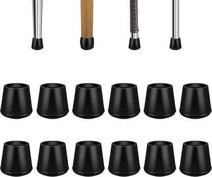 VOCOMO 5/8" Round Rubber Chair Leg Tips Caps, 16 Pack Small Chair Leg Floor by VOCOMO