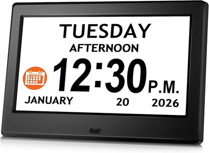 7'' Digital Clock, Dementia Clock by Pastigio