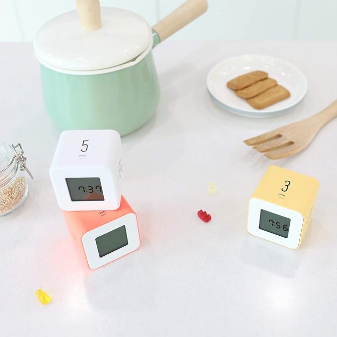 mooas Multi Cube Timer/Rotating Flip Clock Timer, Simple Operation, Digital - Image 7