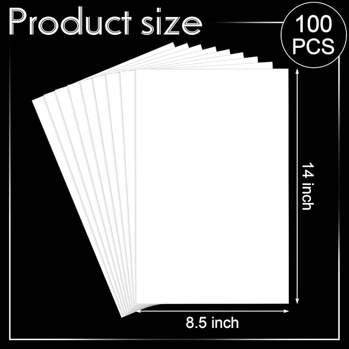 Mepase 100 Sheets Legal Size Cardstock 8.5" x 14" White Paper, 65lb Card Stock - Image 2