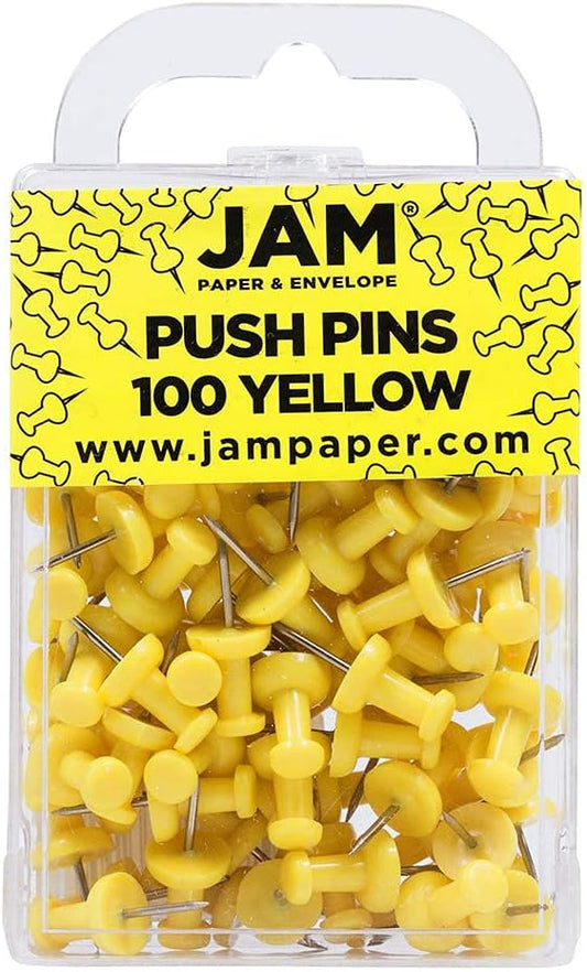 JAM PAPER Colorful Push Pins by JAMPaper