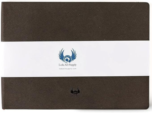 Landscape-Shaped Sketchbook, 8.25 x 5.5 inches, Lays Flat Flexible Sketch Book by LedaArtSupply