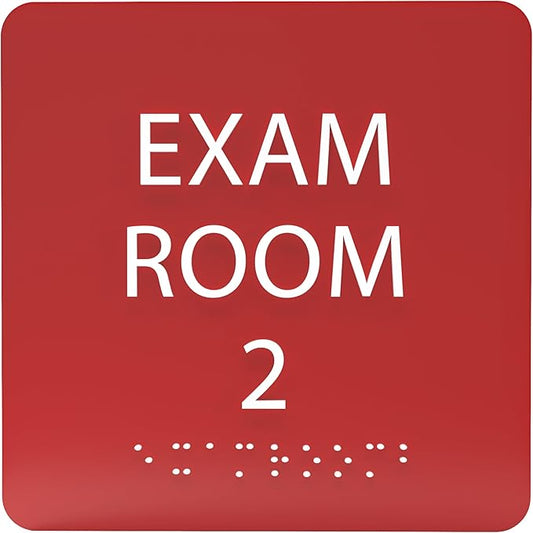 6" X6" Exam Room 2 Sign by ADACentralSigns