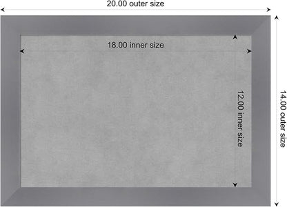 Amanti Art Grey Framed Magnetic Board 14x20 Small Vision Board - Image 3