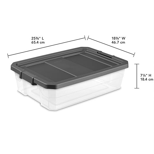 Sterilite 18-Pack Modular Stacker Box, Durable Clear Plastic Storage Bins - Image 3