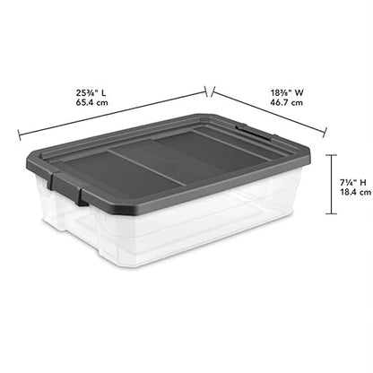 Sterilite 18-Pack Modular Stacker Box, Durable Clear Plastic Storage Bins - Image 3