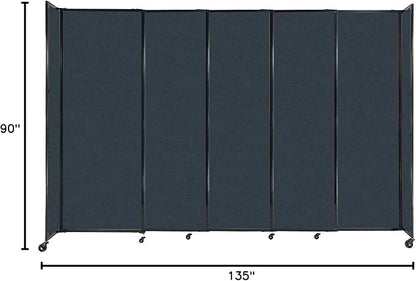 Versare Straightwall Sliding Portable Wall Partition | Freestanding Office - Image 7