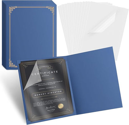 15 Pcs Certificate Holders 8.5 x 11 Additional 15 Pcs Plastic Film, Diploma by Unknown