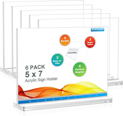 BlueValley Acrylic Sign Holder 7x5 by BlueValley