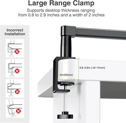 elitehood 28in Long Arm iPad Desk Mount, Heavy Duty Aluminum Tablet Arm Mount - Image 7