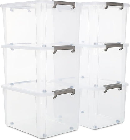 Citylife 6 Packs 58.1 QT Plastic Storage Bins by Unknown