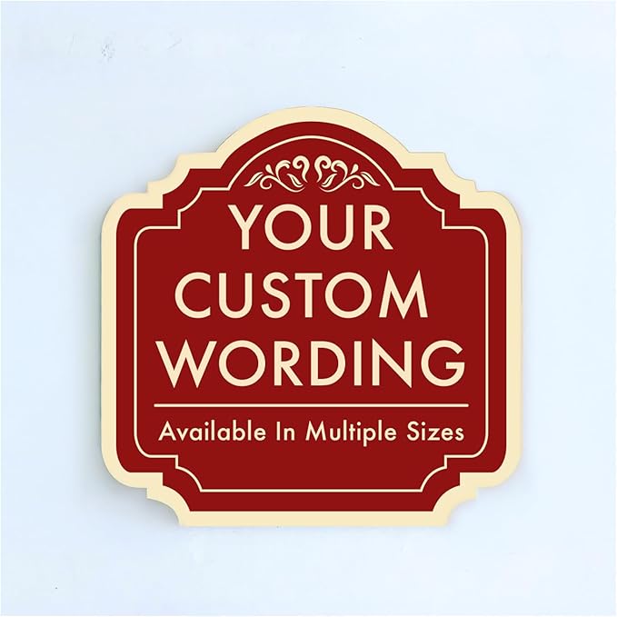 SPEEDYORDERS Custom Red Aluminum Sign, 24x24 Inches, Vintage Style, Weatherproof by SpeedyOrders