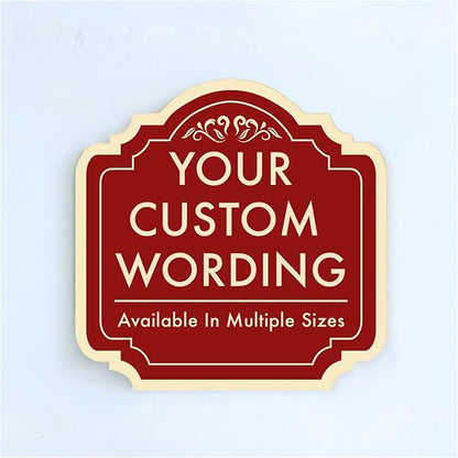 SPEEDYORDERS Custom Red Aluminum Sign, 24x24 Inches, Vintage Style, Weatherproof by SpeedyOrders