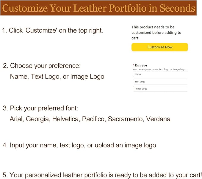 Geslun Personalized Genuine Leather 3 Ring Binder, Custom Engraved 8.5 x 11 - Image 3