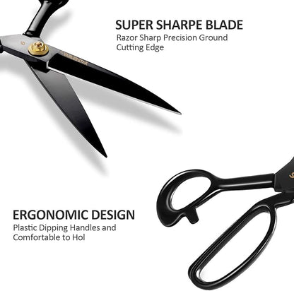 Sewing Scissors, 9 Inch Fabric Dressmaking Scissors Heavy Duty Shears Sharp - Image 3