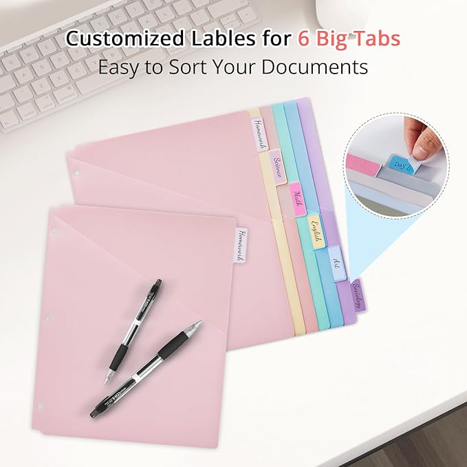 Bundle 10 Packs 6-Tab Letter Size Dividers - Image 4