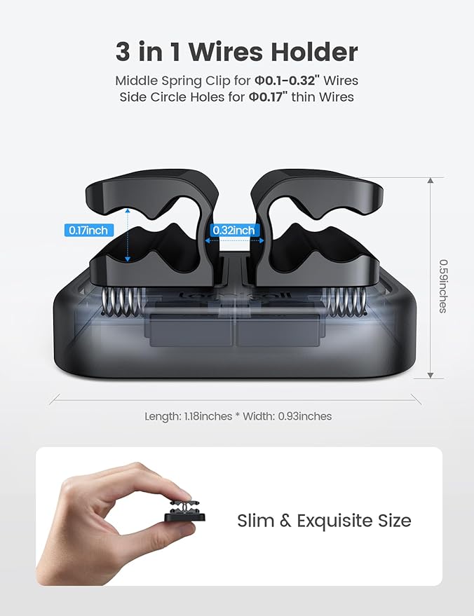 Lamicall 6Pack 3-in-1 Cord Spring Clip Holder - Image 5