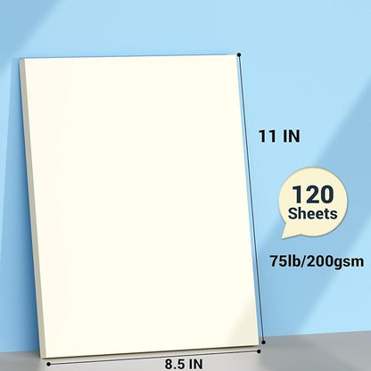 Cardstock 8.5 x 11, Thick Printer Paper, Card Stock Paper 200 gsm, 120 Sheets - Image 2