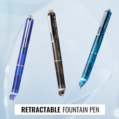 WRITECH Clictek Fountain Pen Set: Retractable Style Blue Ink Medium Nib - Image 7
