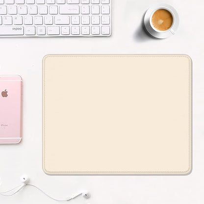 Auhoahsil Beige Mouse Pad, 12 x 10 Inch Square Mousepad, 3mm Thick Rubber Mouse - Image 2