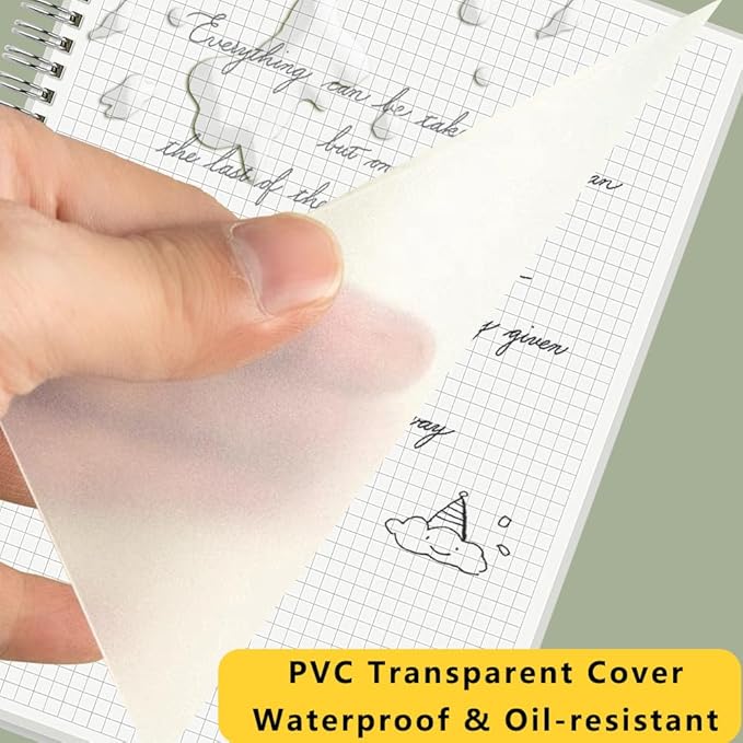 WRENBEN 120gsm Graph Paper Composition Notebook A5 Spiral Notebook 160 Pages - Image 6