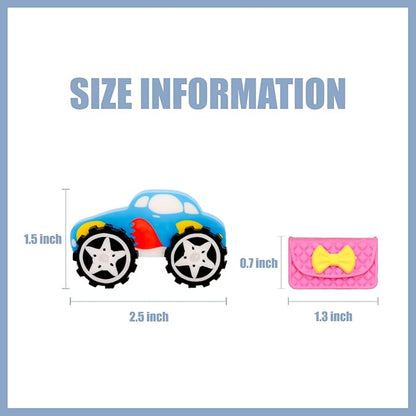 CLOCK KING 240pcs 3D Cute Kids Erasers, Random Desktop Pet Toys Gifts, - Image 2