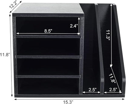 PAG Wood Desktop File Holder Organizer Mail Sorter - Image 4