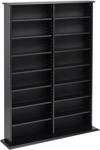 Prepac 2 Column Display Cabinet Media Storage, Double Width Wall - Image 6