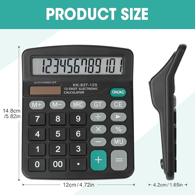24 Pack Calculator Bulk, 12 Digits Calculators Desktop - Image 5