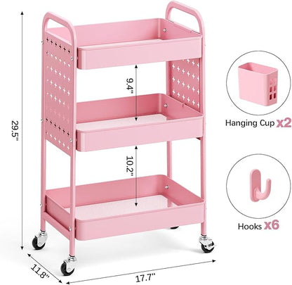 KINGRACK 3 Tier Rolling Cart - Image 2