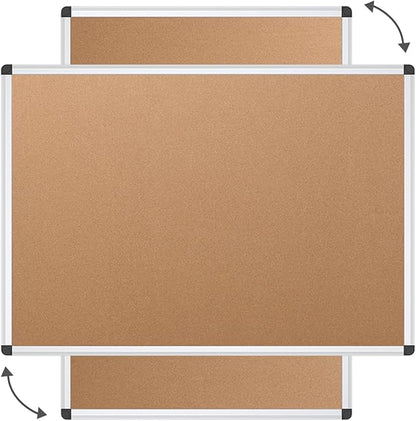 VIZ-PRO Large Cork Bulletin Board, 60 X 48 Inches, Wall-Mounted Corkboard - Image 3
