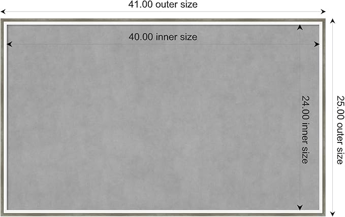 Amanti Art Silver Framed Magnetic Board 25x41 Large Vision Board - Image 3