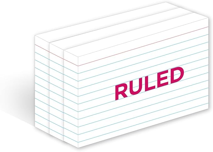 KAISA Lined Index Card 3"x5" Index Cards Flashcards, Blank on Back Index Cards - Image 6