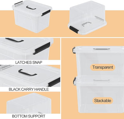 Drephia 10.5 Quart Clear Plastic Storage Box/Container - Image 3