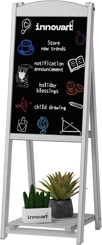 INNOVART Magnetic A-Frame Chalkboard Sign, Sidewalk Sign 45" x 17" by INNOVART
