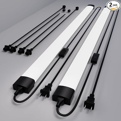 Modlicht Plug in Ceiling Light 4FT 2PCS, Linkable LED Garage Ceiling Light by Modlicht