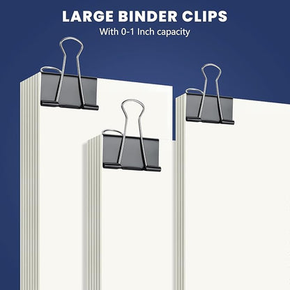 72 Pcs Extra Large Binder Clips 2 Inch Paper Clip Large Binding Clip, Jumbo - Image 2