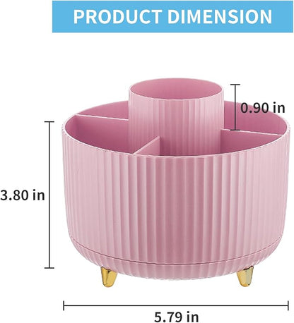 Marbrasse Desk Organizer, 360-Degree Rotating Pen Holder, Desk Organizers and - Image 5