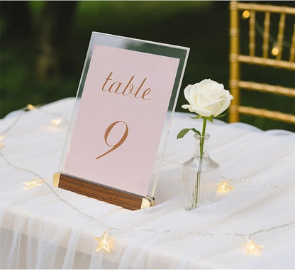 8.5 x 11 Menu Holder, Acrylic Table Menu Stand, Classic Wooden Sign Holder - Image 8