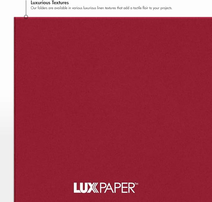 LUXPaper 9.5" x 12" Certificate Holders | Burgundy Linen | 100lb. Cover | 250 - Image 6