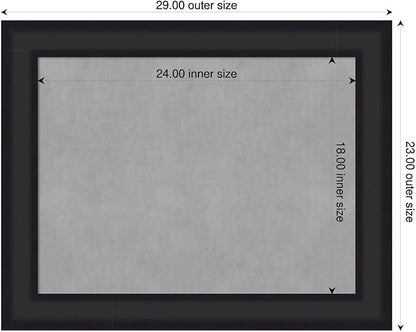 Amanti Art Black Framed Magnetic Board 23x29 Medium Vision Board - Image 2