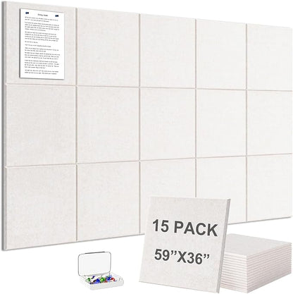 G Gamit Large Felt Wall Tiles Bulletin Board 59”x36”, Large Cork Board by GGAMIT