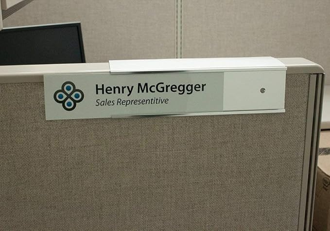 Over the Cube The Original Quality Aluminum, Changeable Cubicle Nameplate Holder - Image 3