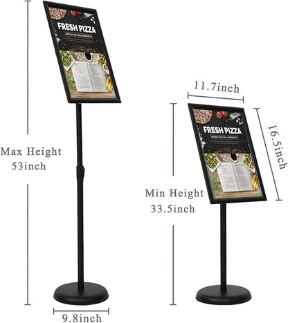 VAIIGO 11 x 17 Inch Adjustable Pedestal Sign Holder Poster Stand, Heavy Duty - Image 3