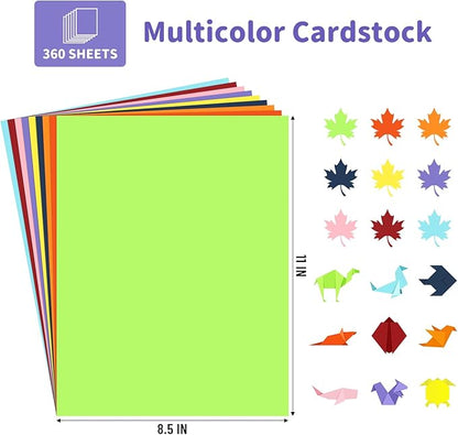 360 Sheets Colored Cardstock Paper 8.5 x11 Valentine Day Cardstock Thick Paper - Image 2